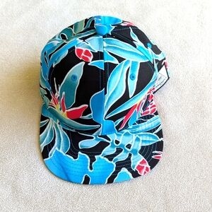 Multi Colored Tropical Print Snapback Hat